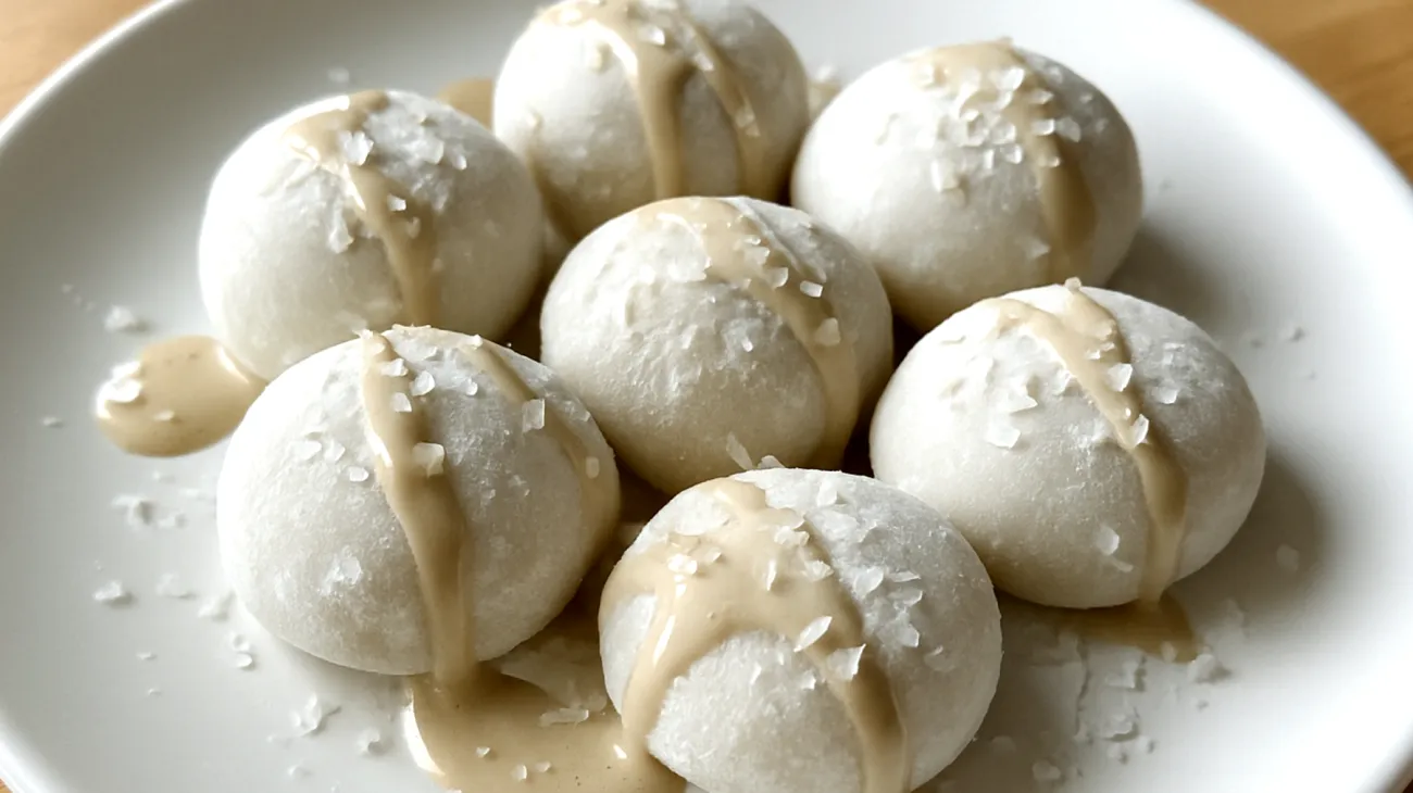 Mochi mit Tahini und Magnesiumflocken"